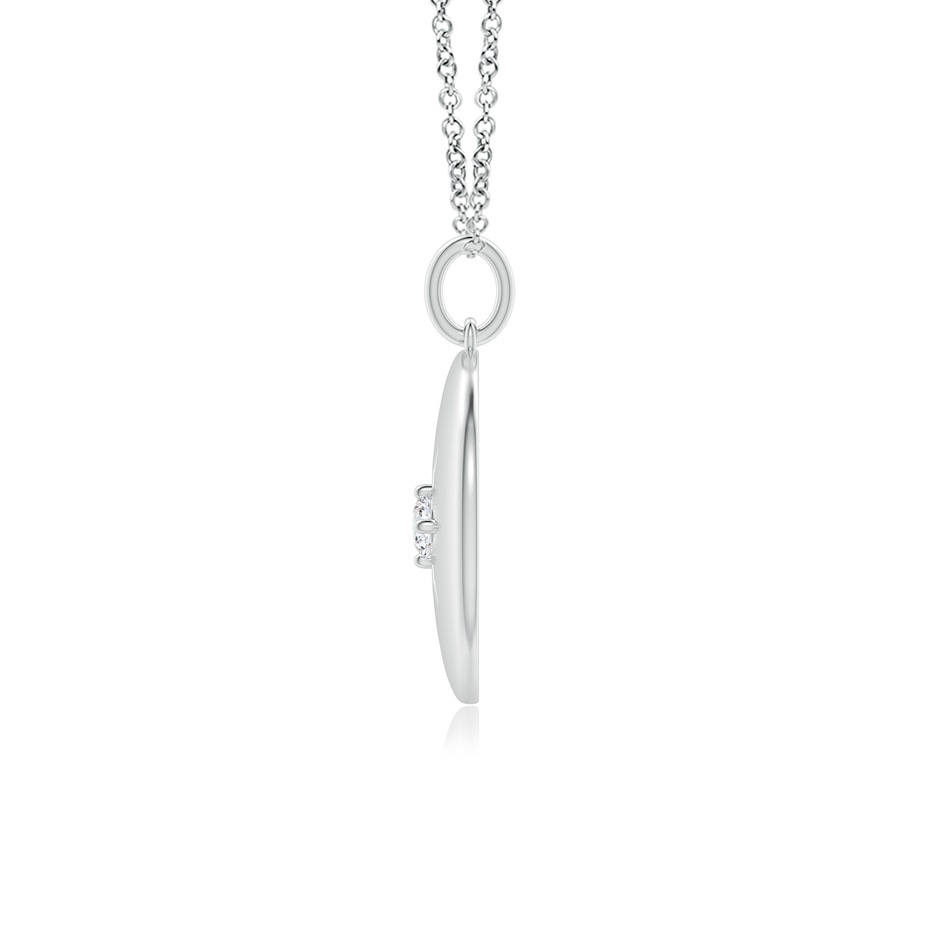 2.5mm GVS2 North Star Diamond Disc Pendant in P950 Platinum side-1