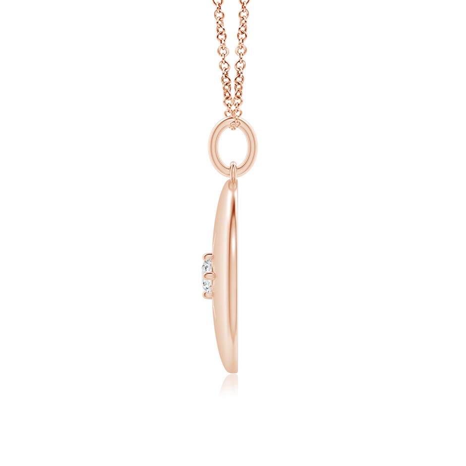 3.5mm GVS2 North Star Diamond Disc Pendant in Rose Gold side-1