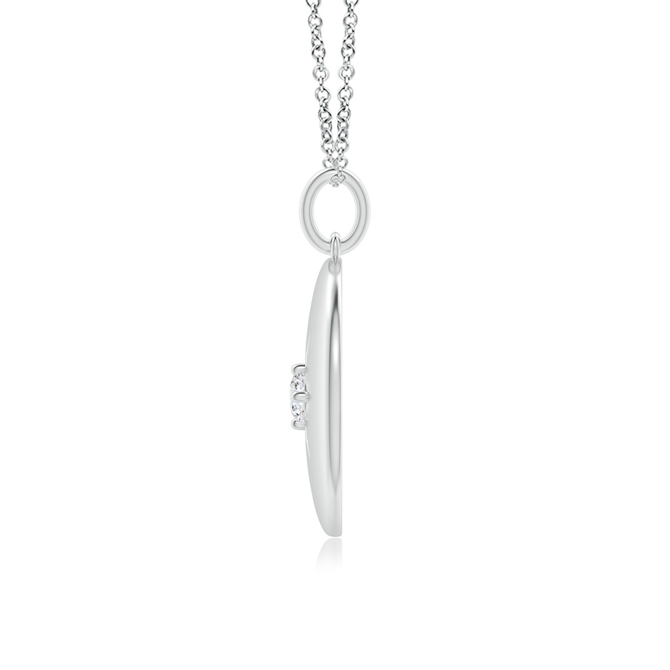 3.5mm GVS2 North Star Diamond Disc Pendant in White Gold side-1