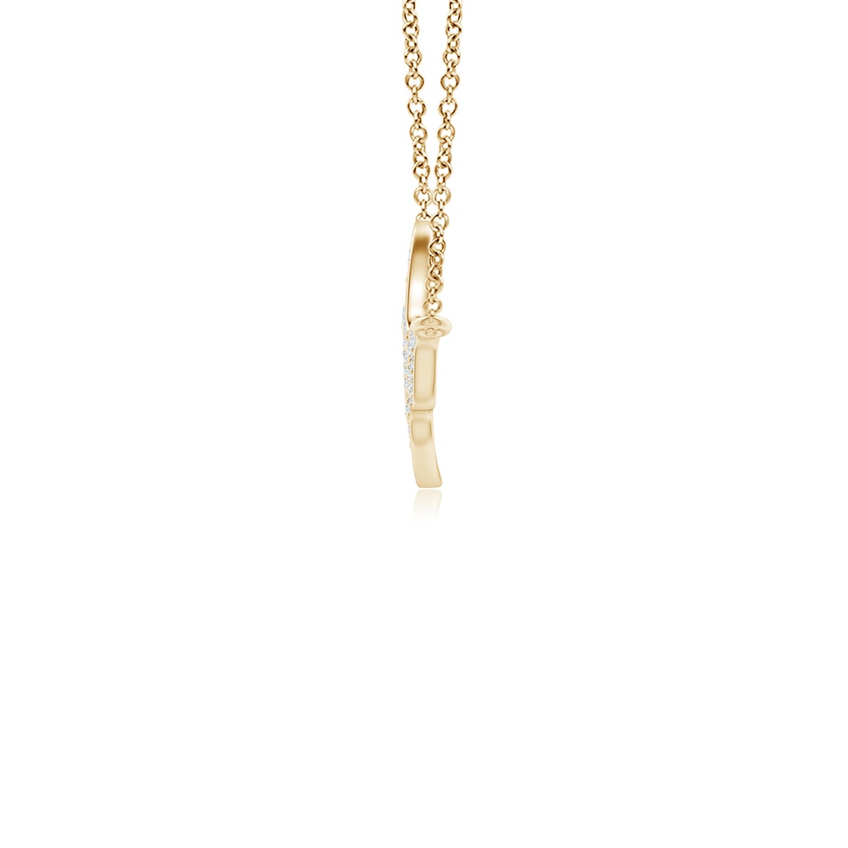 1.2mm GVS2 Pave-Set Diamond Dove Pendant in Yellow Gold side-1