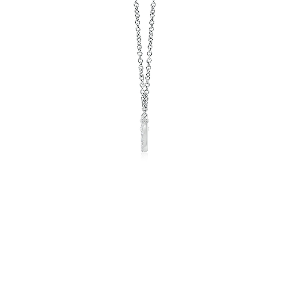1.05mm HSI2 U-Pave Set Diamond Key Pendant in White Gold side-1