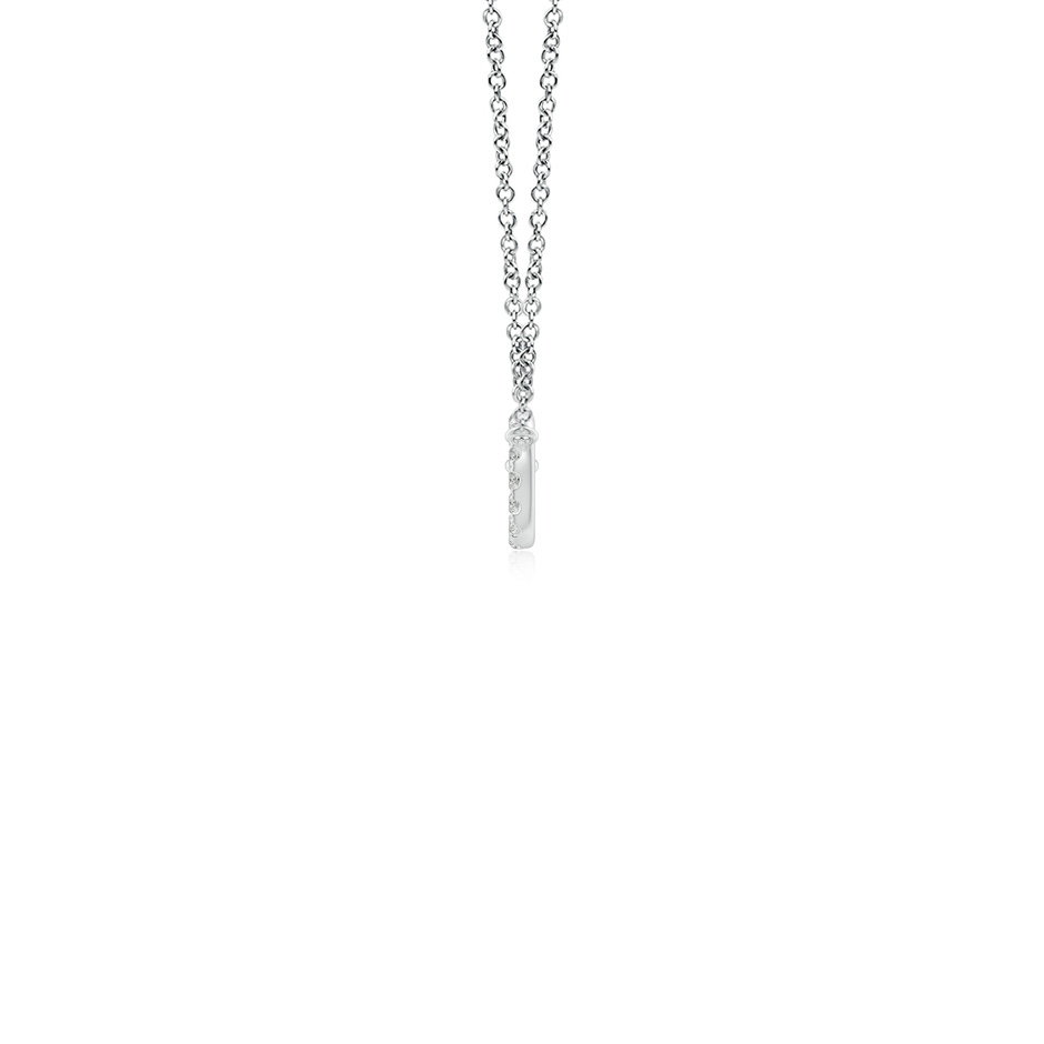 1.05mm KI3 U-Pave Set Diamond Key Pendant in White Gold side-1