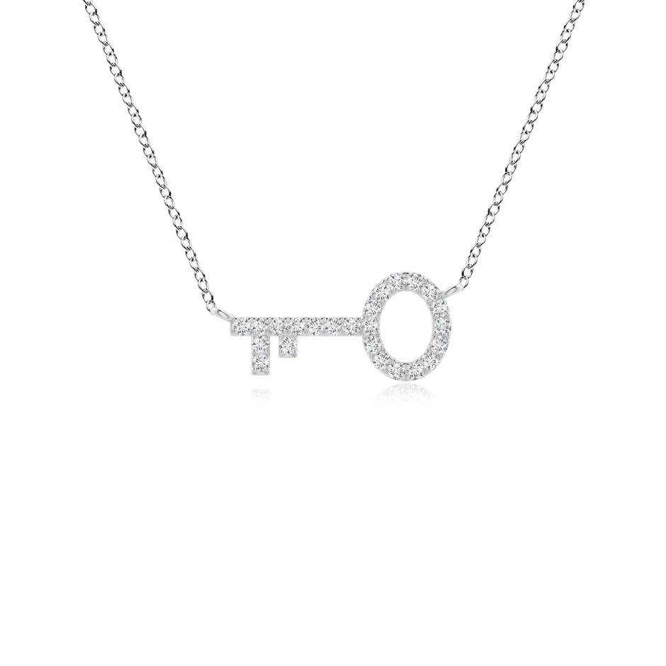 1.2mm GVS2 U-Pave Set Diamond Key Pendant in P950 Platinum 
