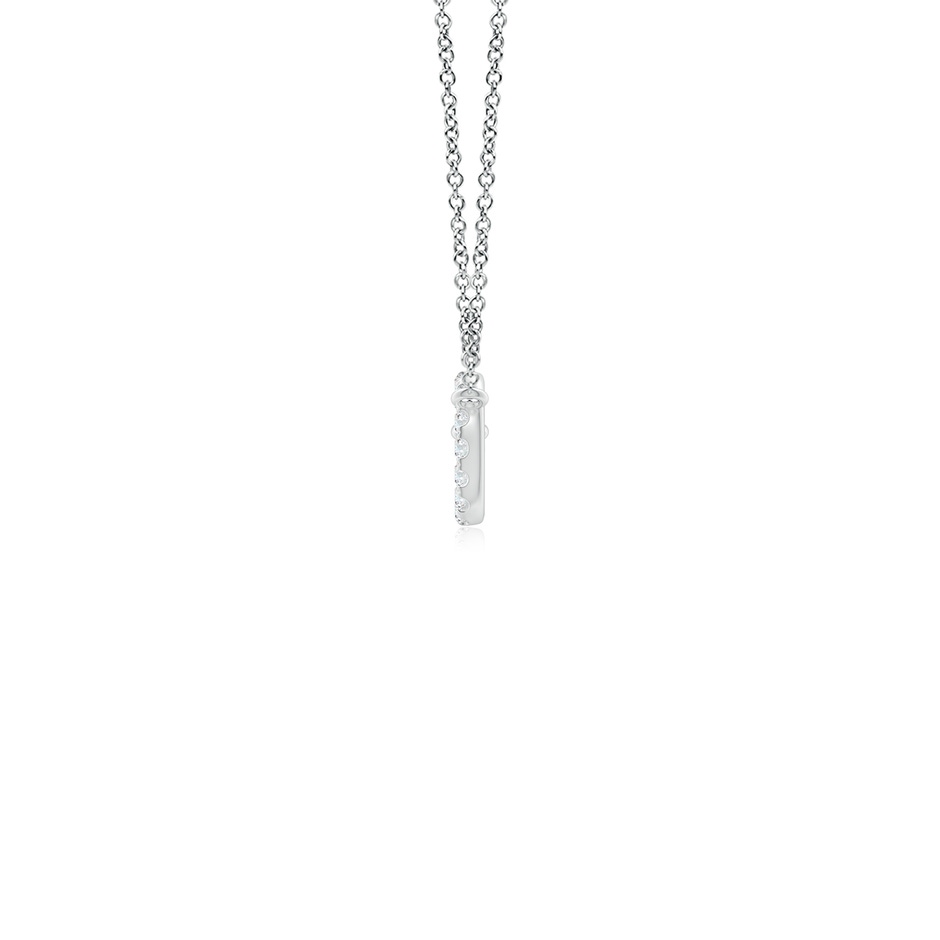 1.2mm GVS2 U-Pave Set Diamond Key Pendant in P950 Platinum side-1