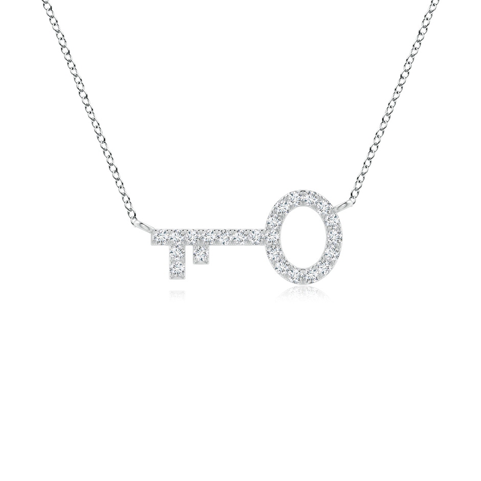 1.5mm GVS2 U-Pave Set Diamond Key Pendant in P950 Platinum 
