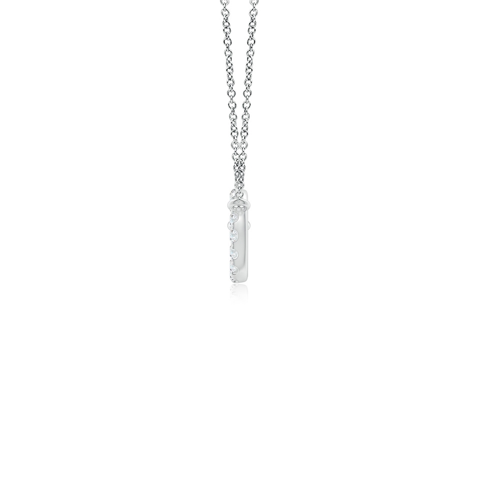 1.5mm GVS2 U-Pave Set Diamond Key Pendant in P950 Platinum side-1