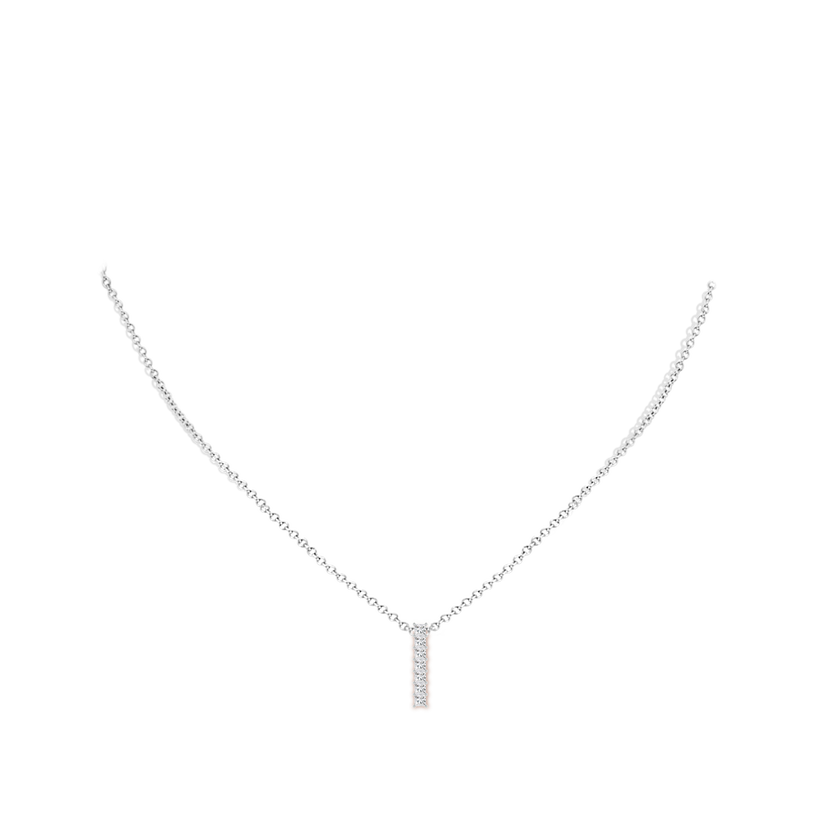 Seven-Stone Princess-Cut Diamond Vertical Bar Pendant