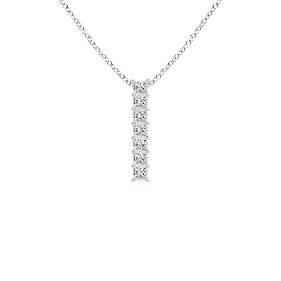 2.2mm IJI1I2 Seven-Stone Princess-Cut Diamond Vertical Bar Pendant in White Gold 