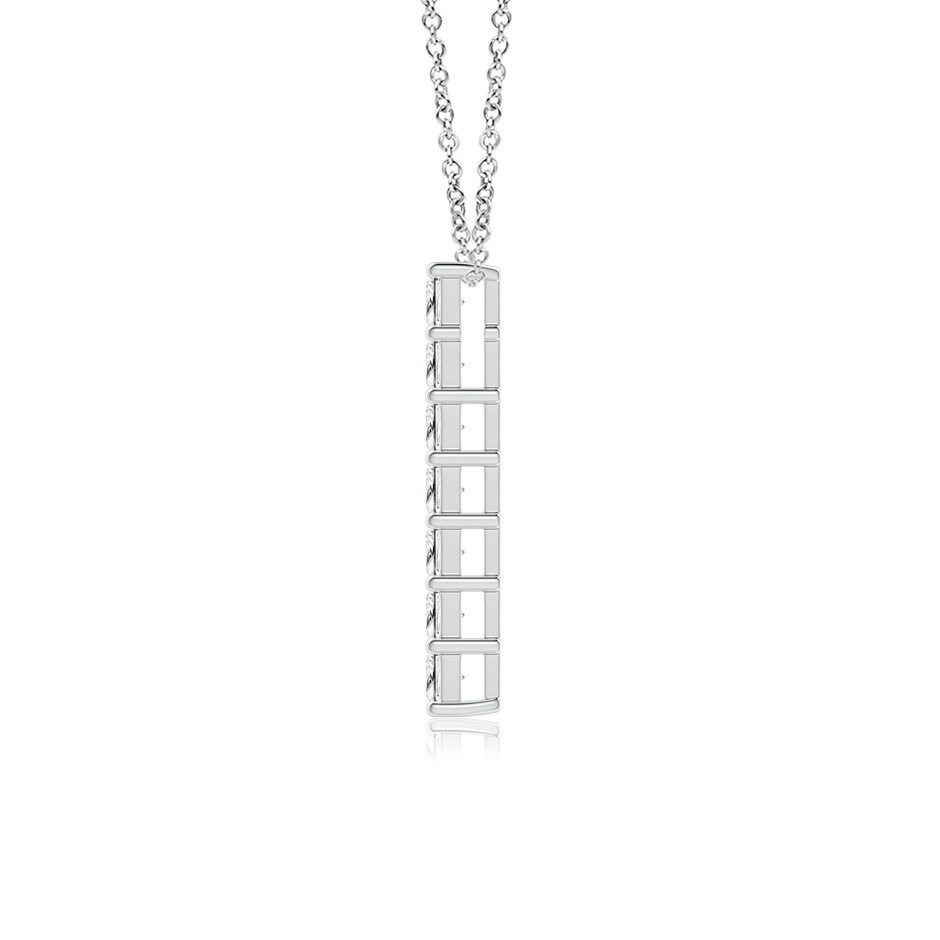 2.9mm HSI2 Seven-Stone Princess-Cut Diamond Vertical Bar Pendant in White Gold side-1