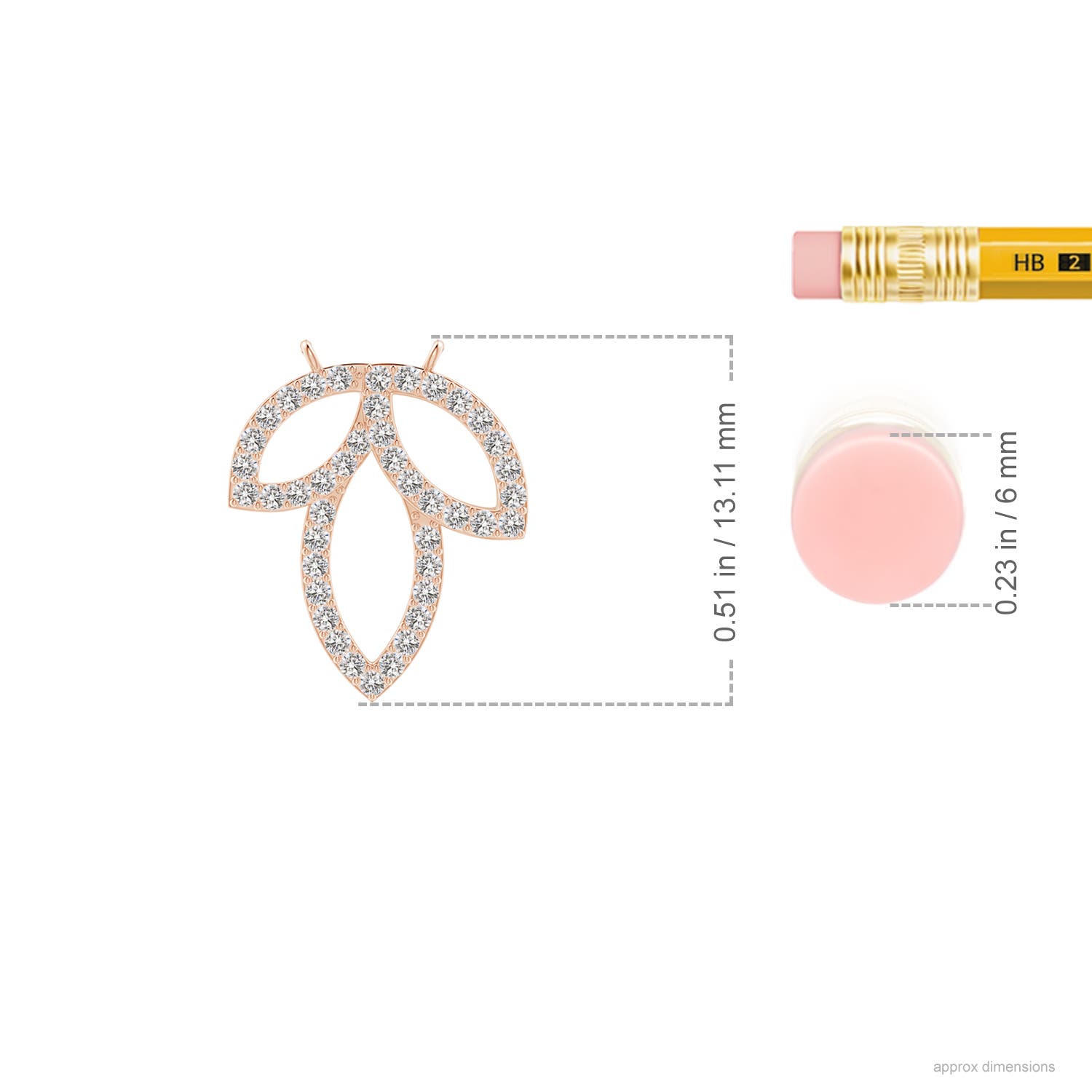 I-J, I1-I2 / 0.15 CT / 14 KT Rose Gold