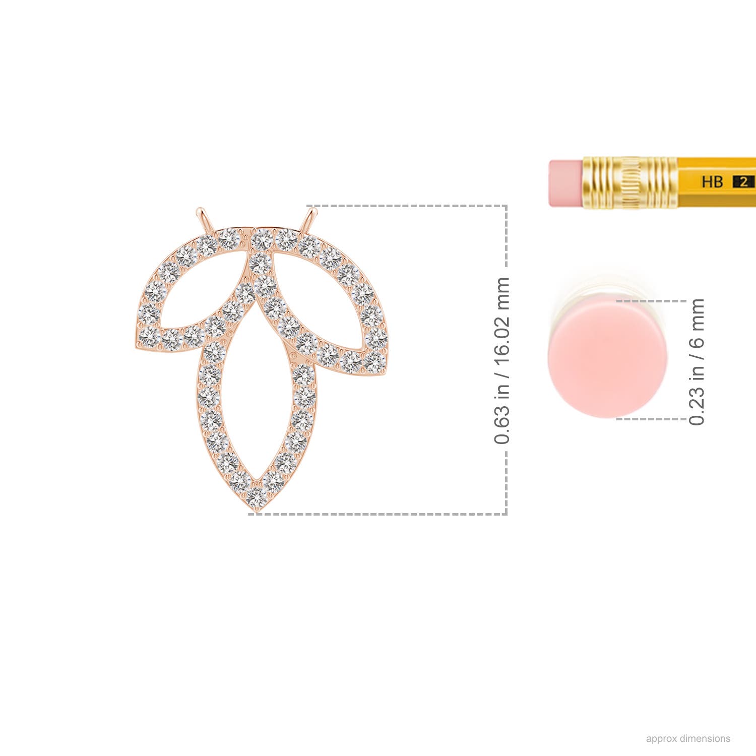 I-J, I1-I2 / 0.25 CT / 14 KT Rose Gold