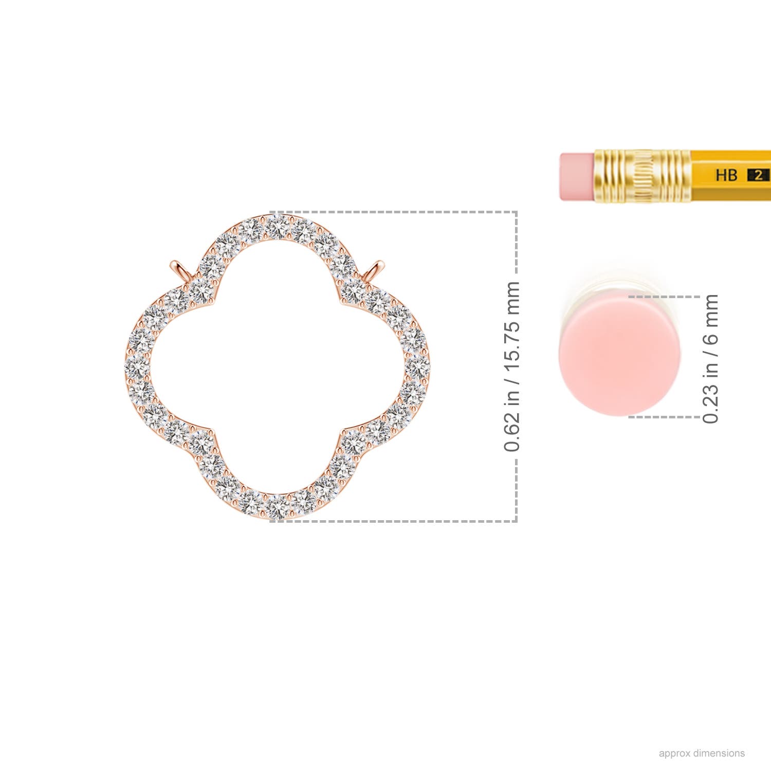 I-J, I1-I2 / 0.26 CT / 14 KT Rose Gold