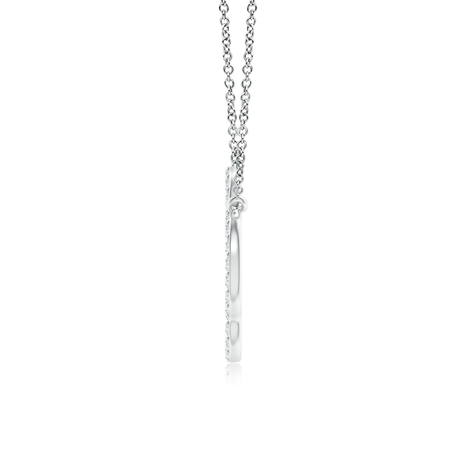 1.4mm GVS2 Diamond Four-Leaf Open Clover Pendant in White Gold side-1