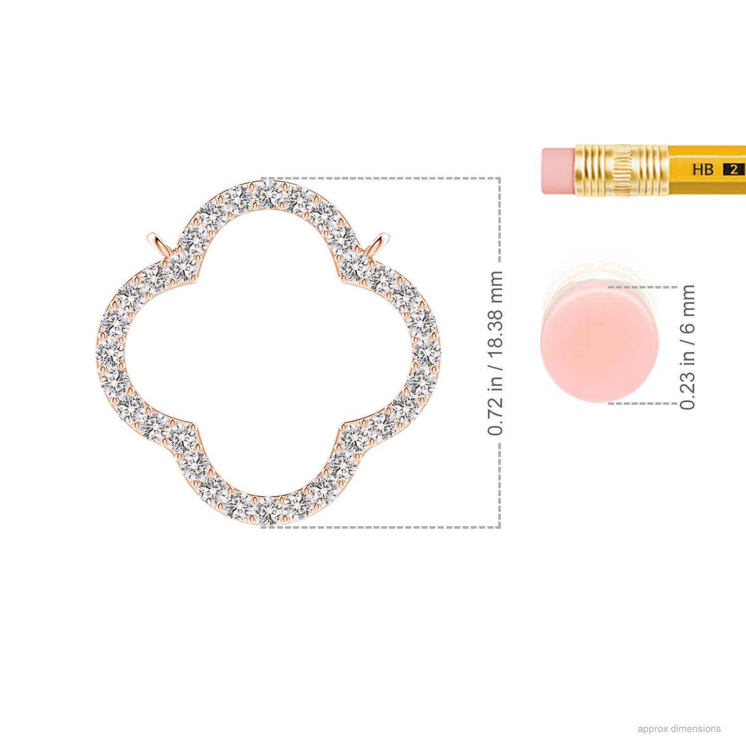 I-J, I1-I2 / 0.38 CT / 14 KT Rose Gold