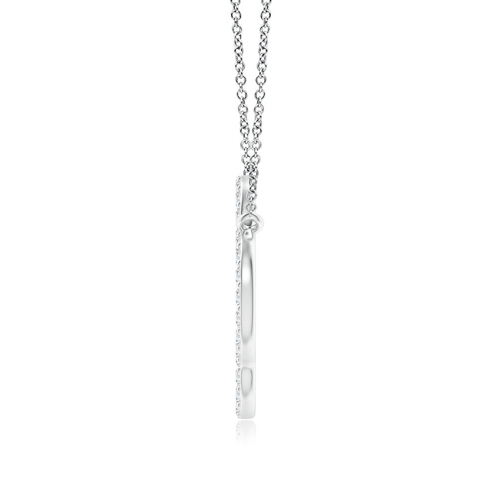 1.65mm GVS2 Diamond Four-Leaf Open Clover Pendant in P950 Platinum - side_1
