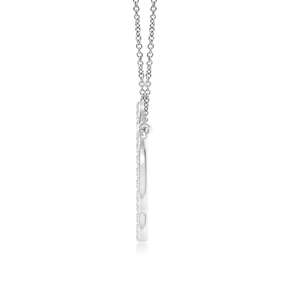 1.65mm GVS2 Diamond Four-Leaf Open Clover Pendant in White Gold side-1
