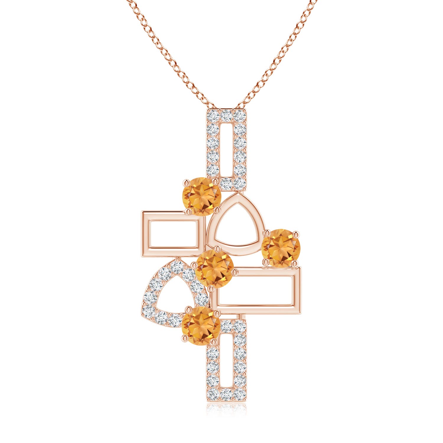 AAA - Citrine / 0.58 CT / 14 KT Rose Gold