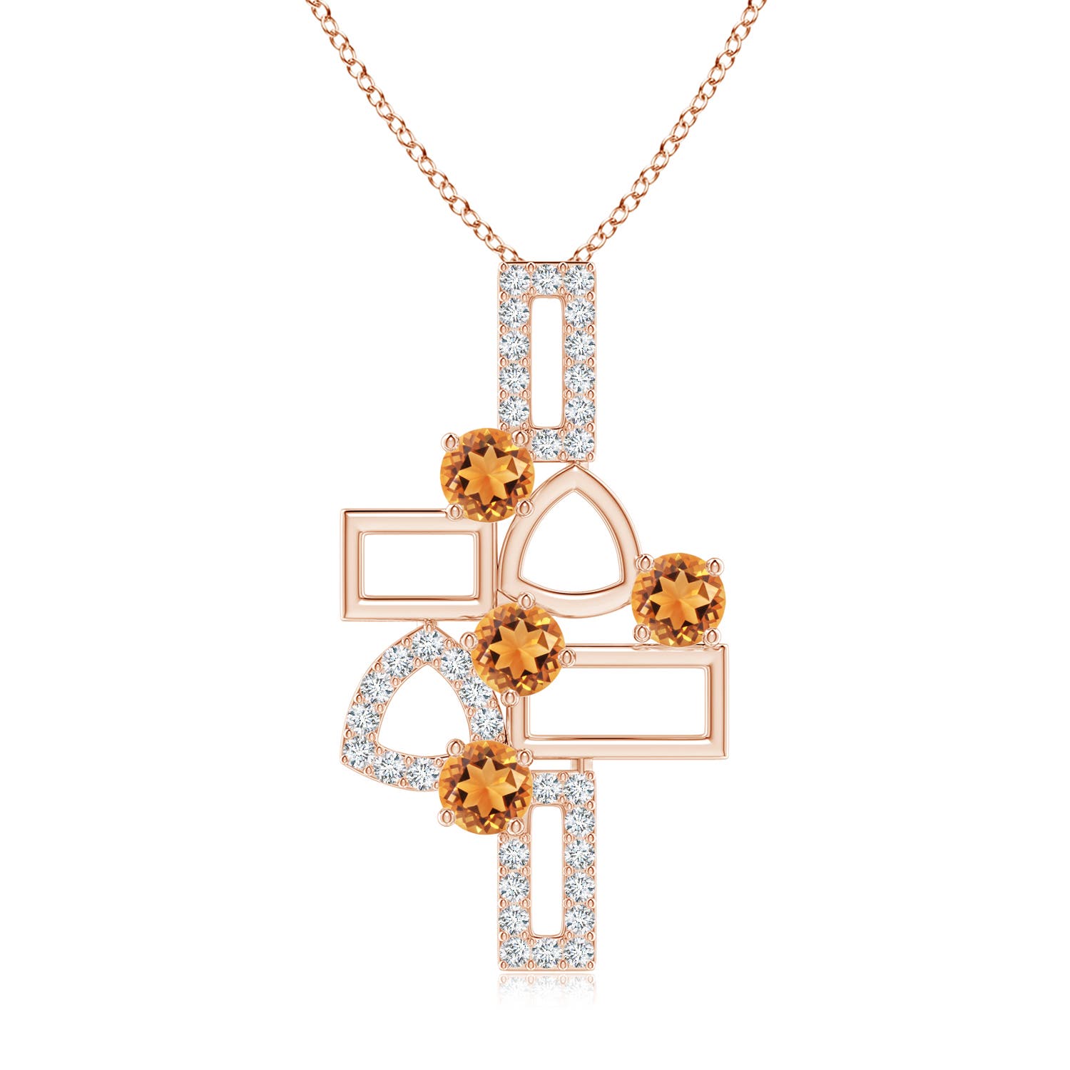 AAAA - Citrine / 0.58 CT / 14 KT Rose Gold