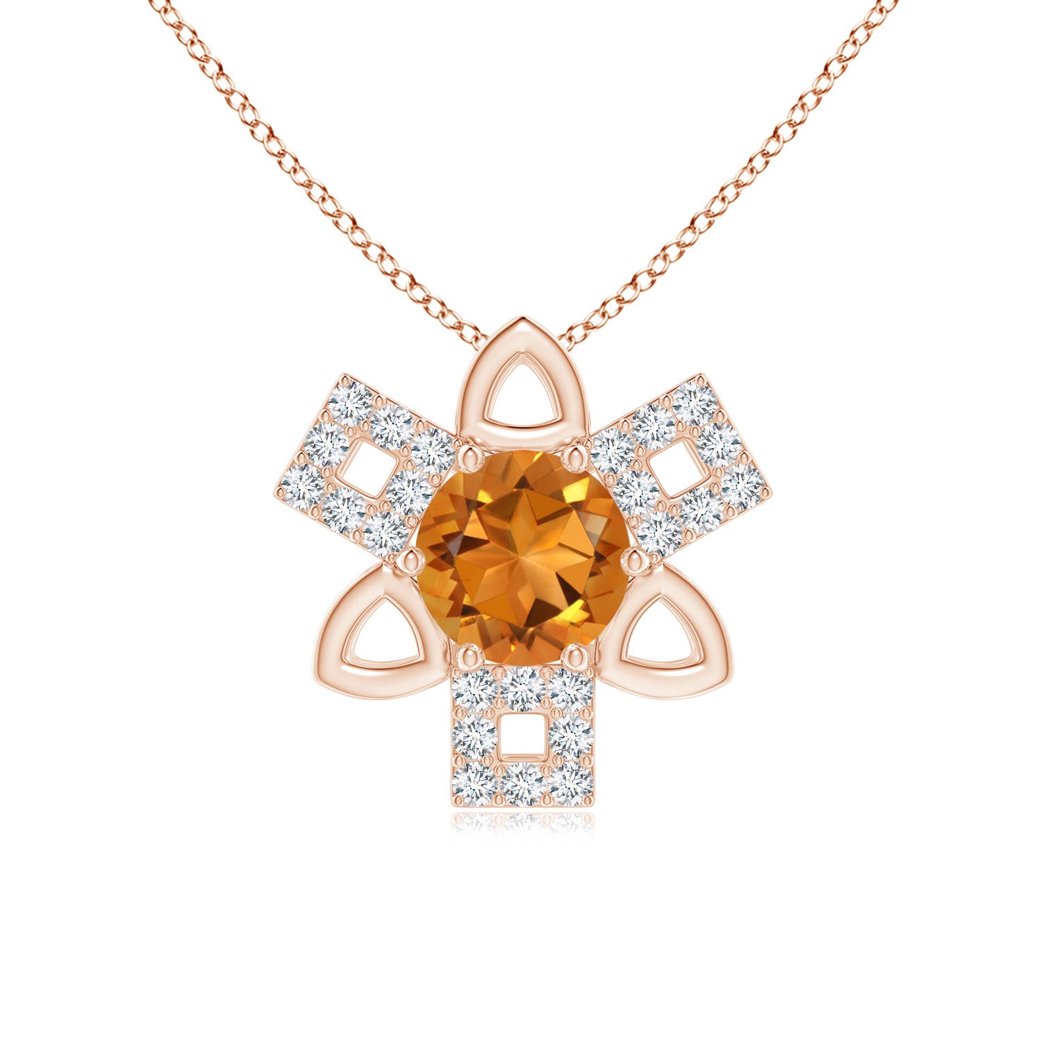 AAA - Citrine / 0.89 CT / 14 KT Rose Gold