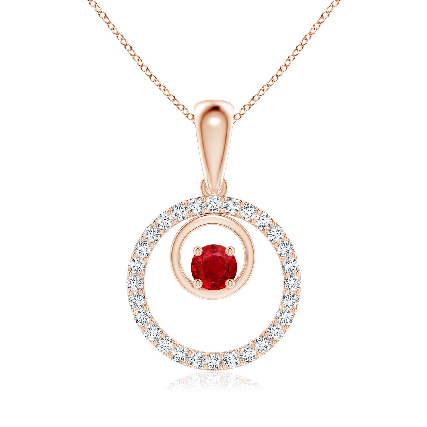 AAA - Ruby / 0.73 CT / 14 KT Rose Gold