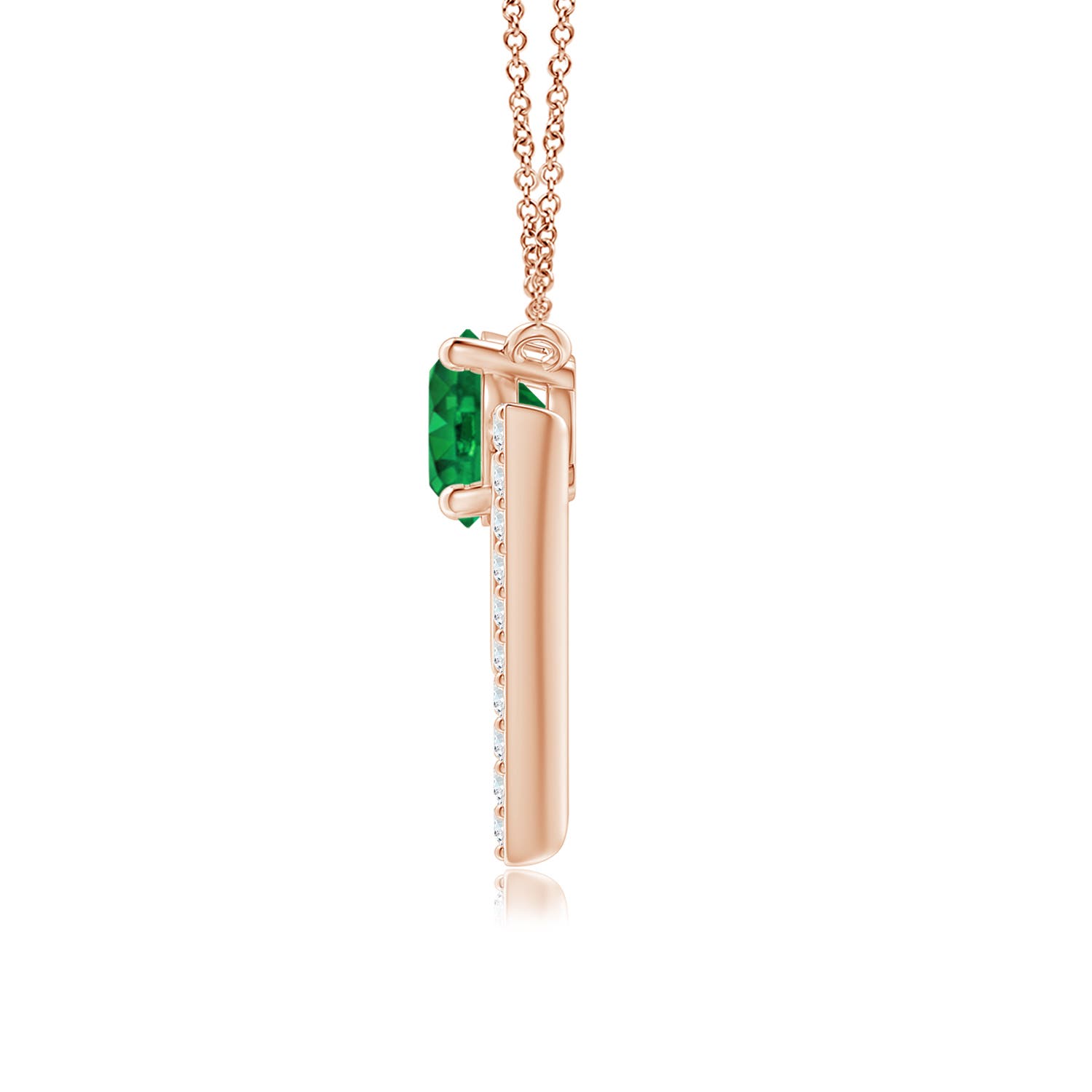 AAA - Emerald / 0.63 CT / 14 KT Rose Gold