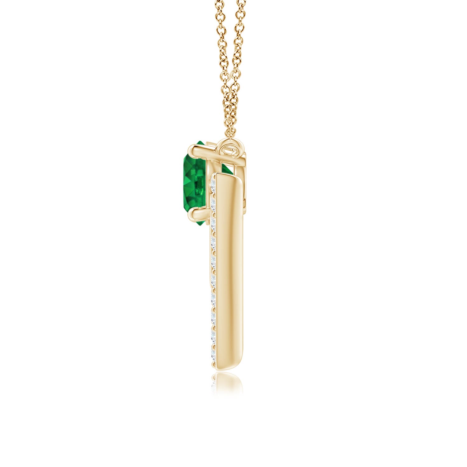 AAA - Emerald / 0.63 CT / 14 KT Yellow Gold