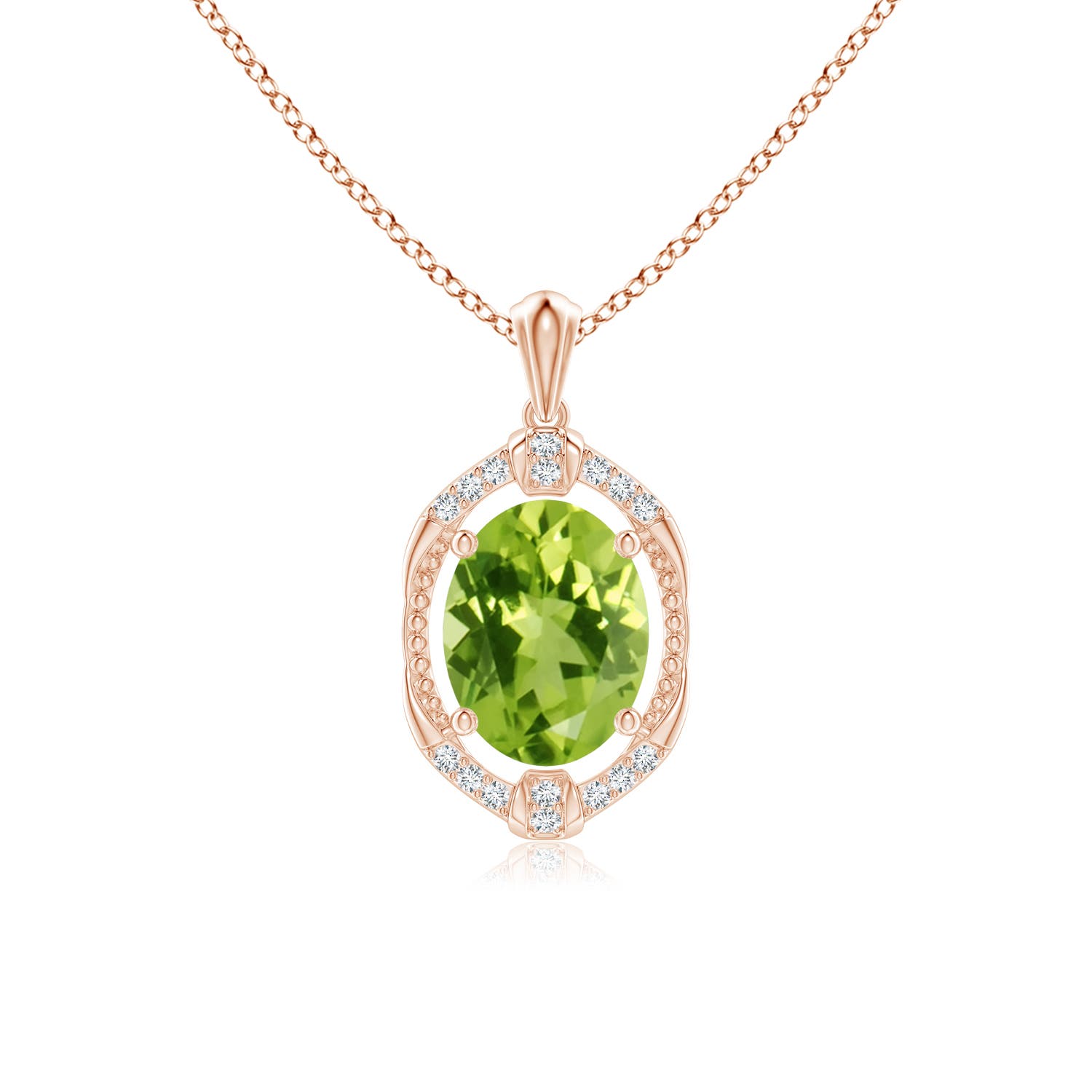 AAA - Peridot / 1.96 CT / 14 KT Rose Gold