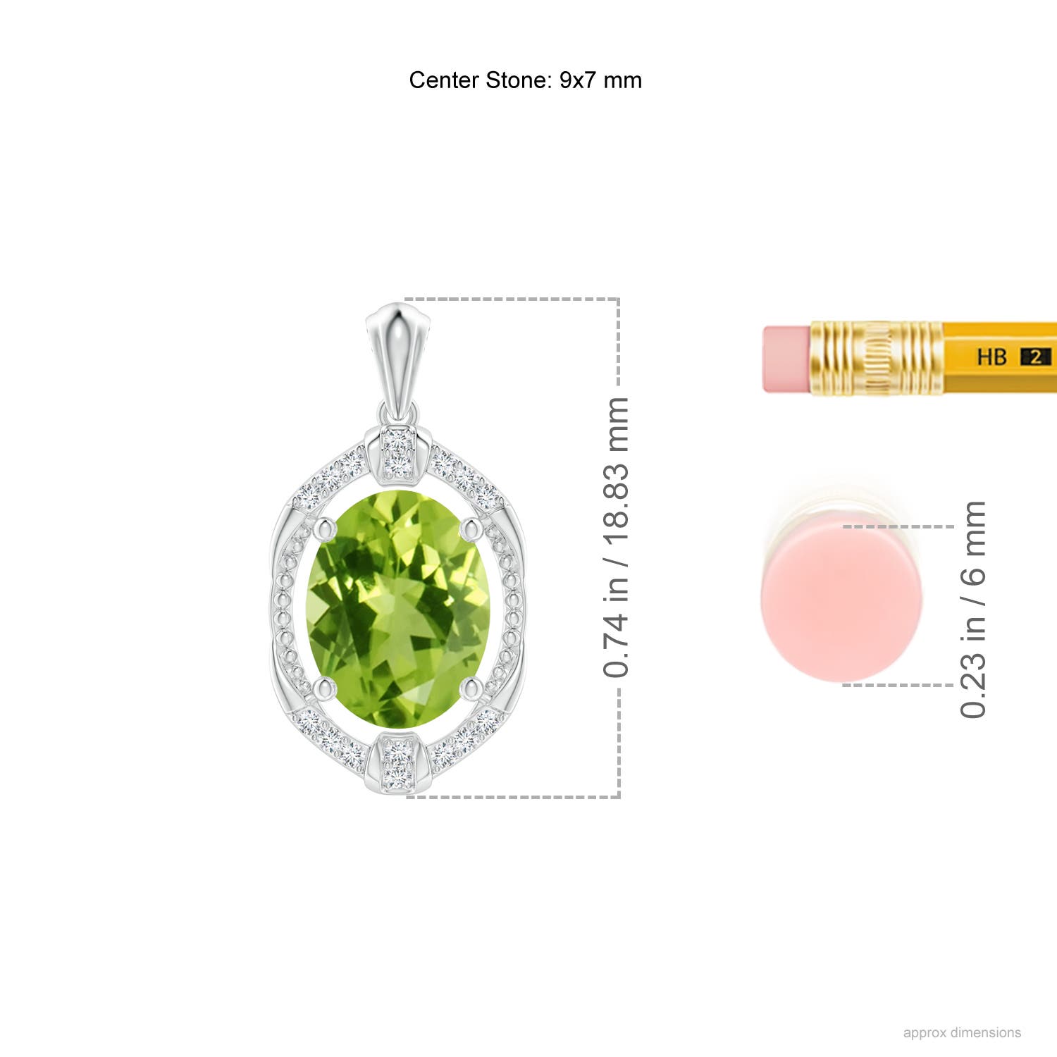 AAA - Peridot / 1.96 CT / 14 KT White Gold