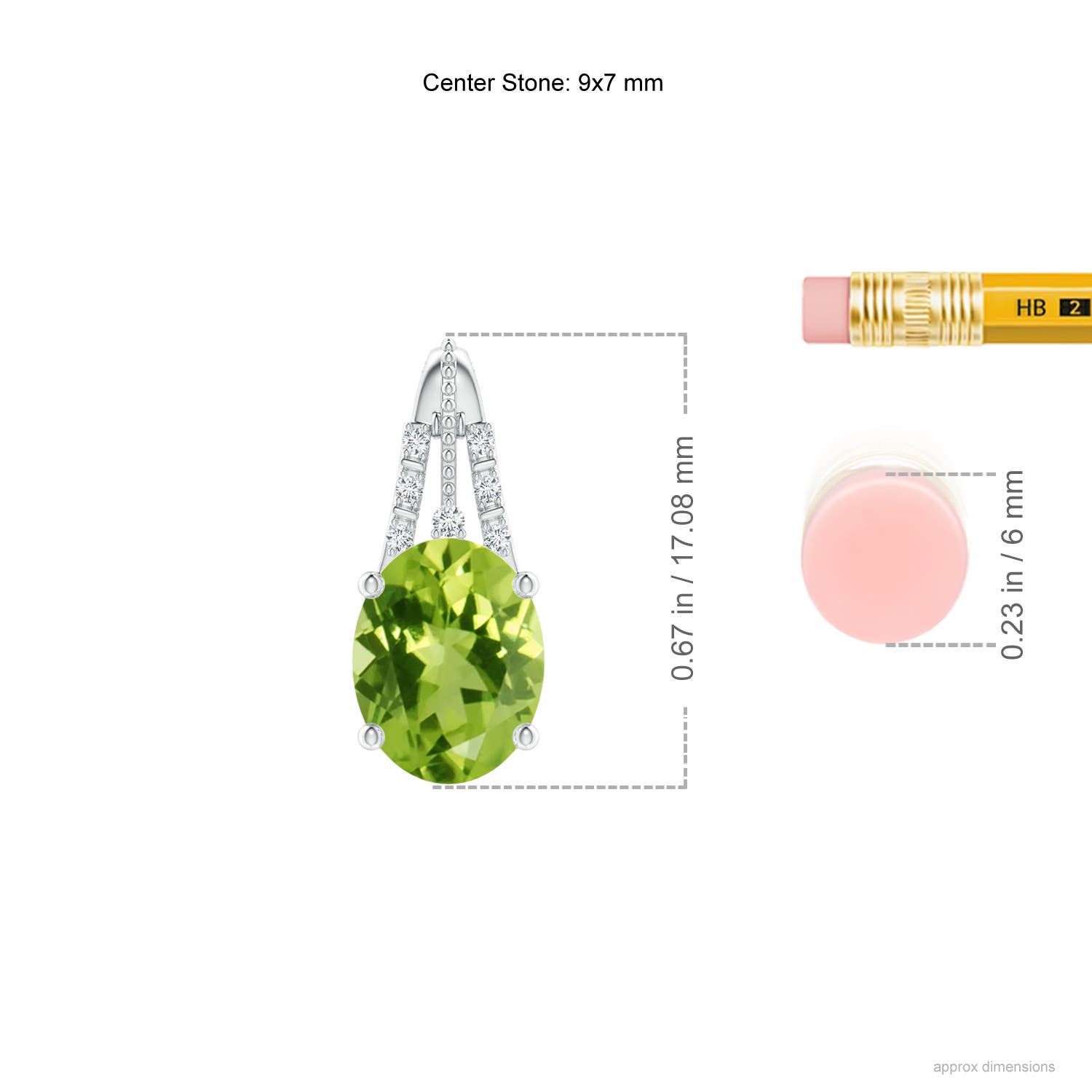 AAA - Peridot / 1.94 CT / 14 KT White Gold