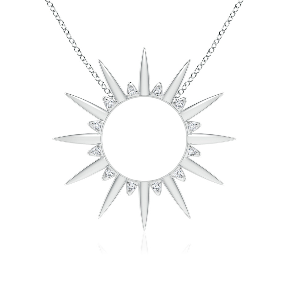 8mm AAA Freshwater Pearl Gemini Multi-Wear Starburst Halo Pendant in White Gold side-2