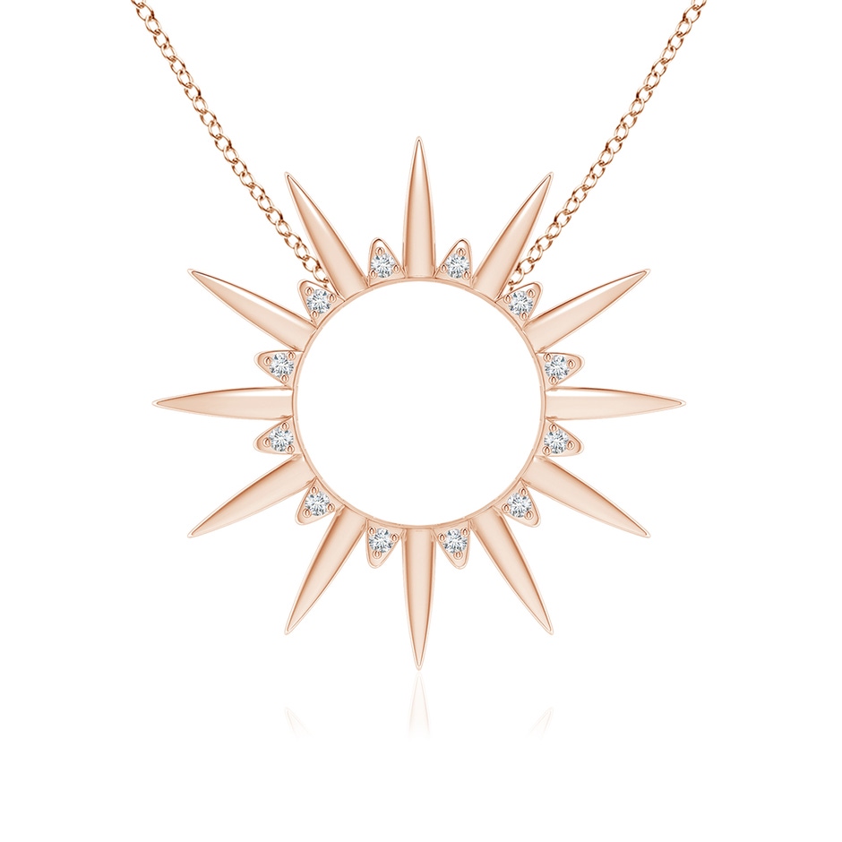 8mm AAAA Freshwater Pearl Gemini Multi-Wear Starburst Halo Pendant in Rose Gold side-2