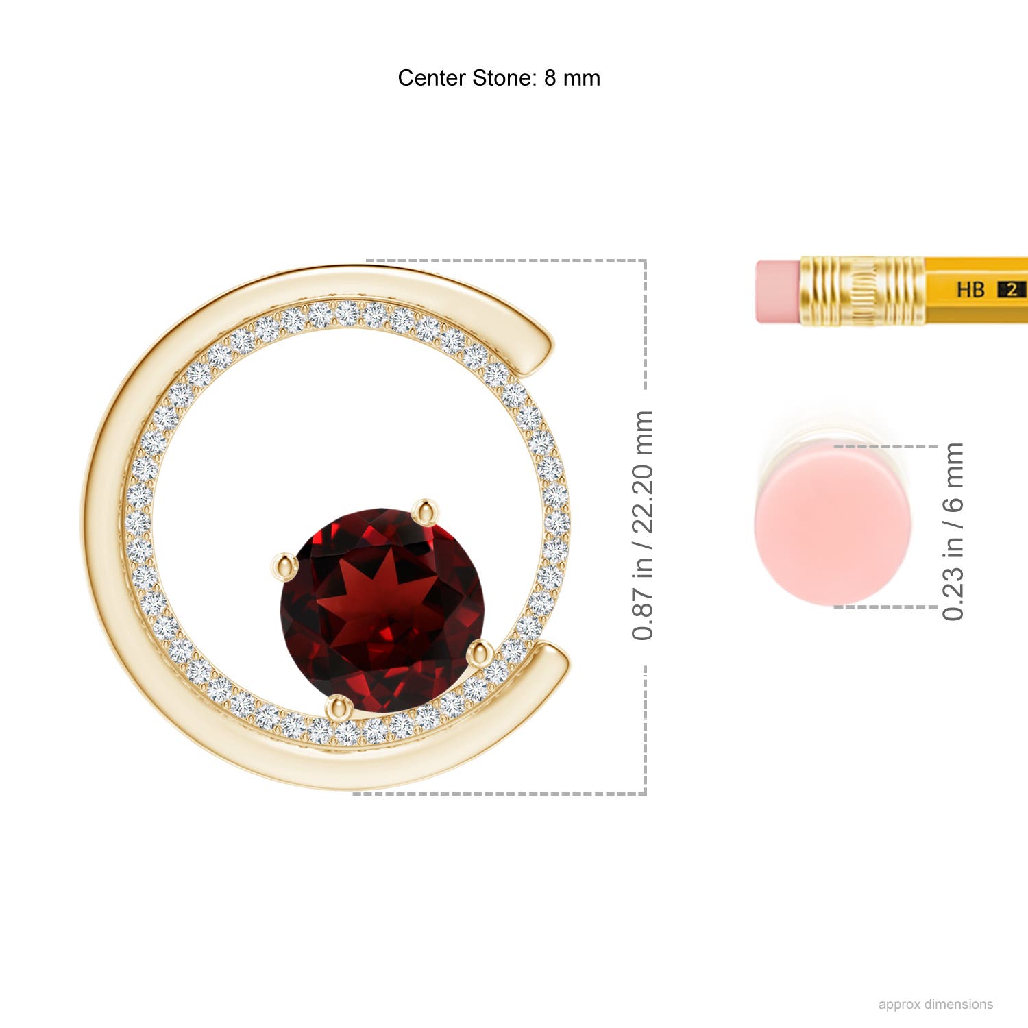 AAA - Garnet / 2.44 CT / 14 KT Yellow Gold