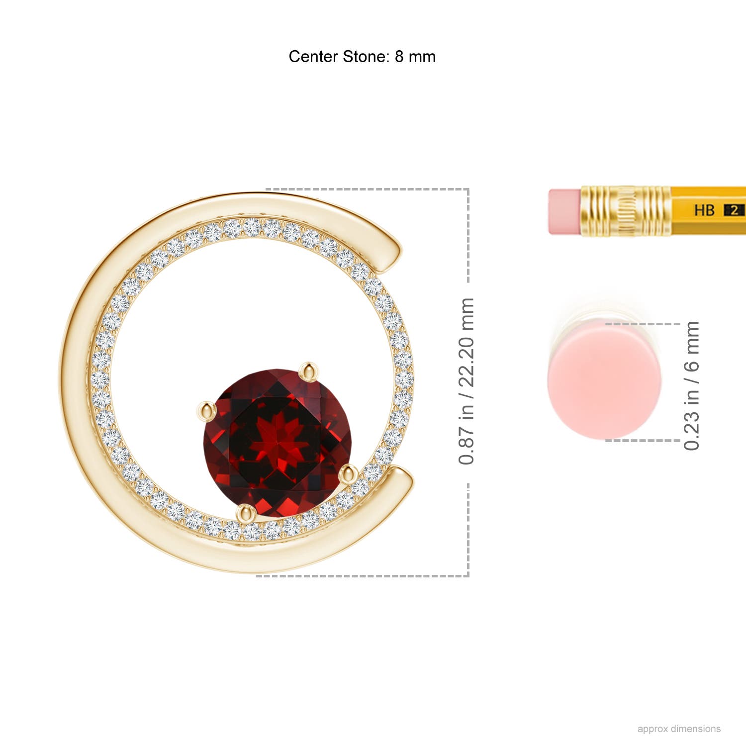 AAAA - Garnet / 2.44 CT / 14 KT Yellow Gold