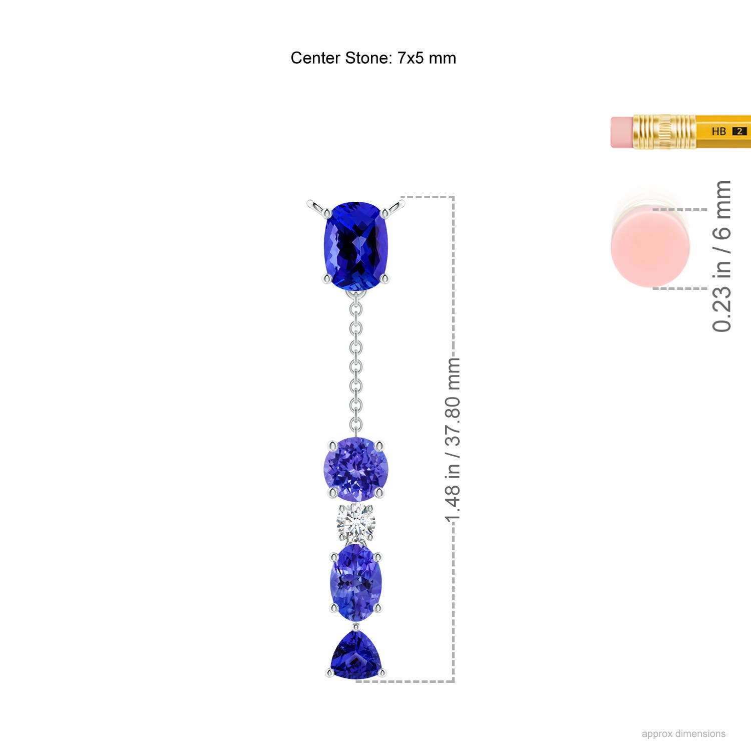 AAAA - Tanzanite / 2.26 CT / 14 KT White Gold