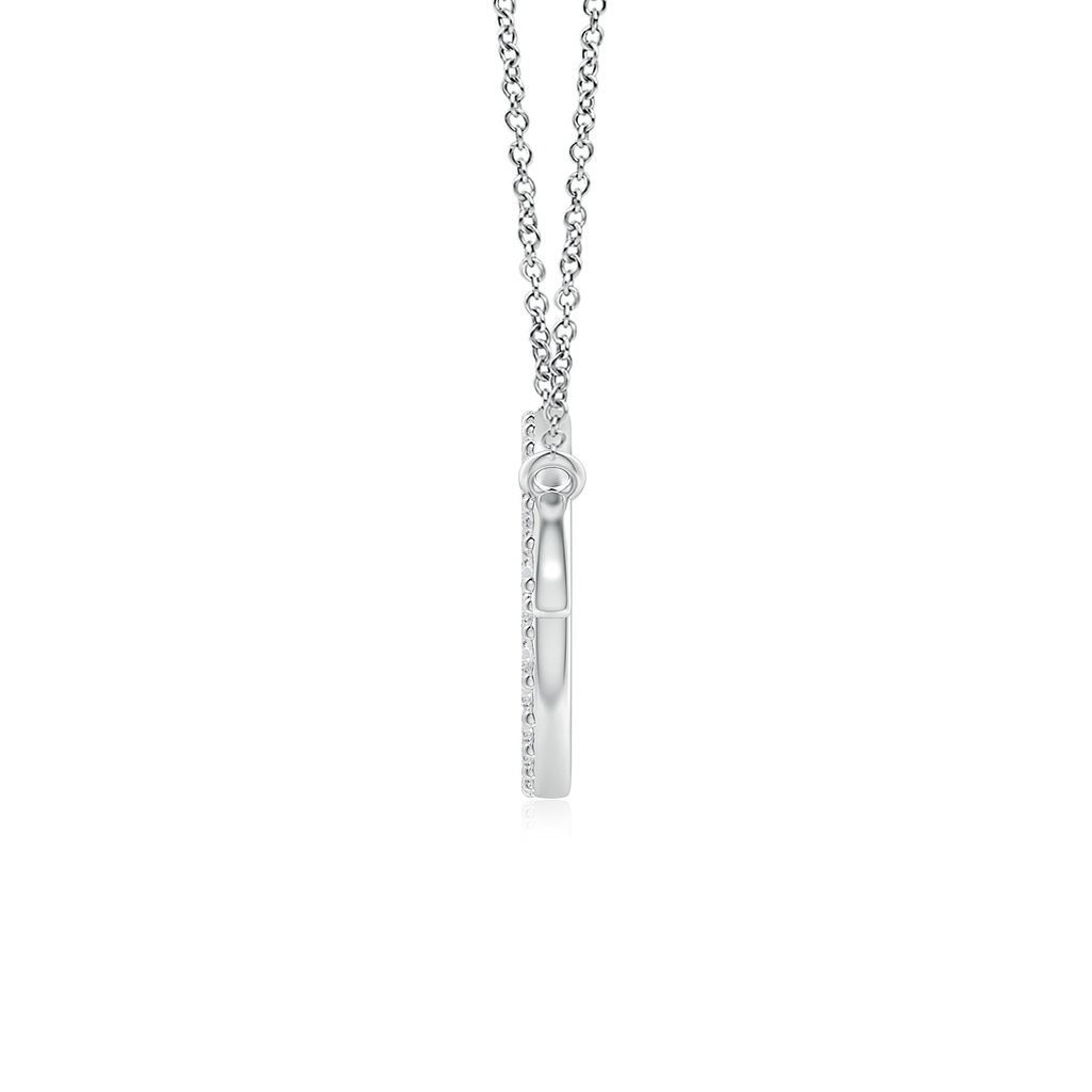1.4mm HSI2 Diamond Cancer Zodiac Sign Pendant in White Gold - side_1