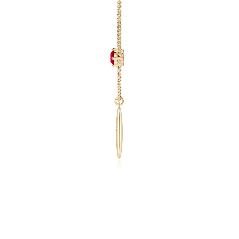 4mm AAA Ruby Cancer Constellation Medallion Pendant in Yellow Gold side-1