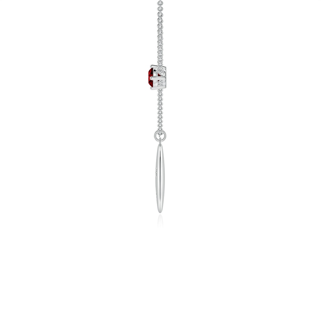 4mm AAAA Ruby Cancer Constellation Medallion Pendant in S999 Silver - side_1