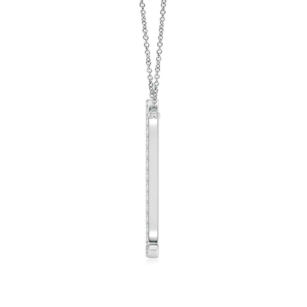1mm HSI2 Diamond Leo Zodiac Sign Pendant in White Gold - side_1