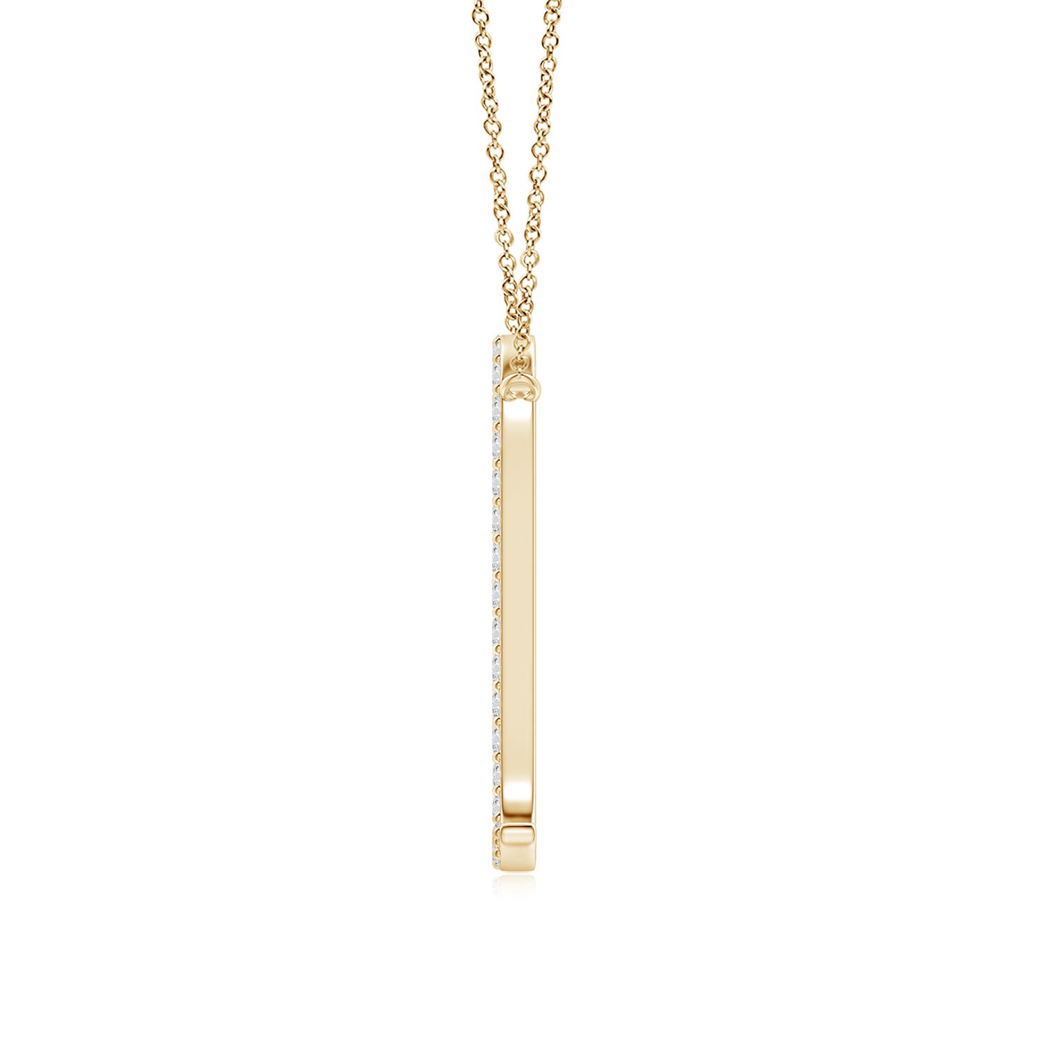 1mm HSI2 Diamond Leo Zodiac Sign Pendant in Yellow Gold