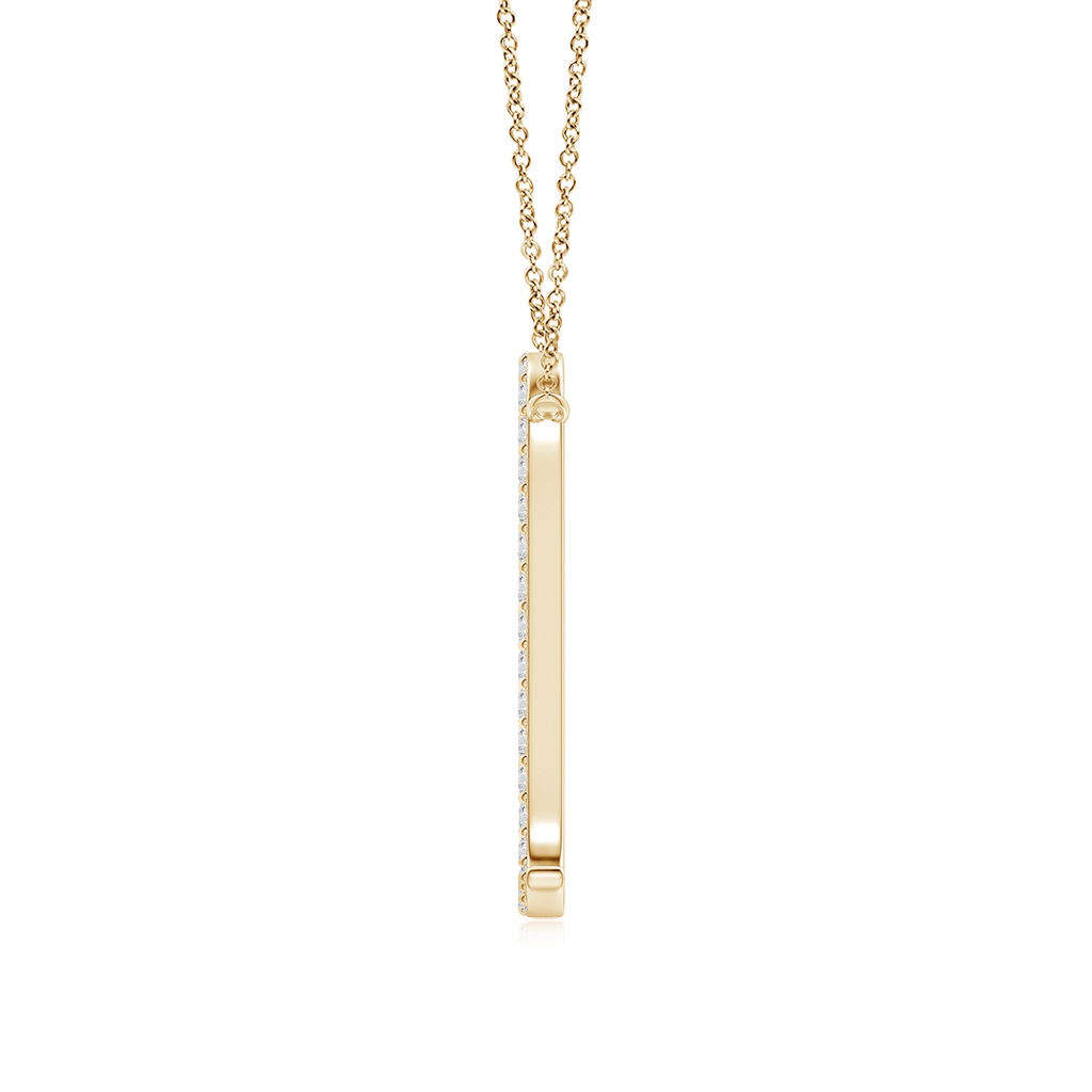 1mm HSI2 Diamond Leo Zodiac Sign Pendant in Yellow Gold - side_1
