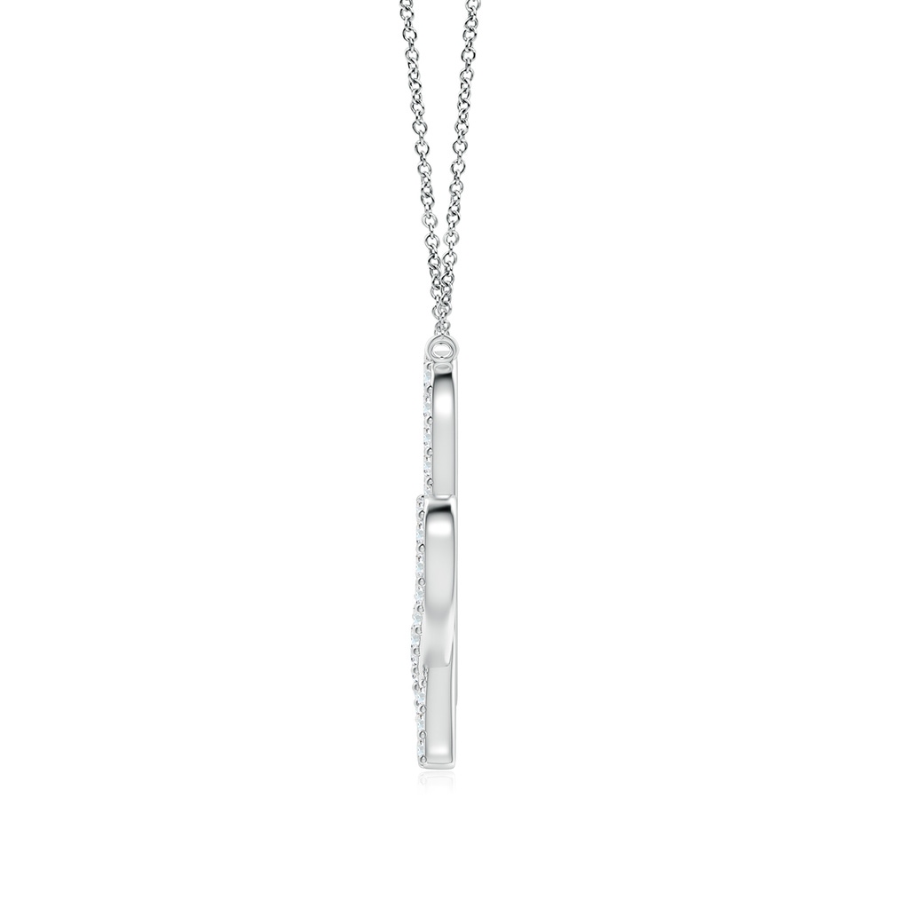 1mm GVS2 Diamond Virgo Zodiac Sign Pendant in White Gold - side_1