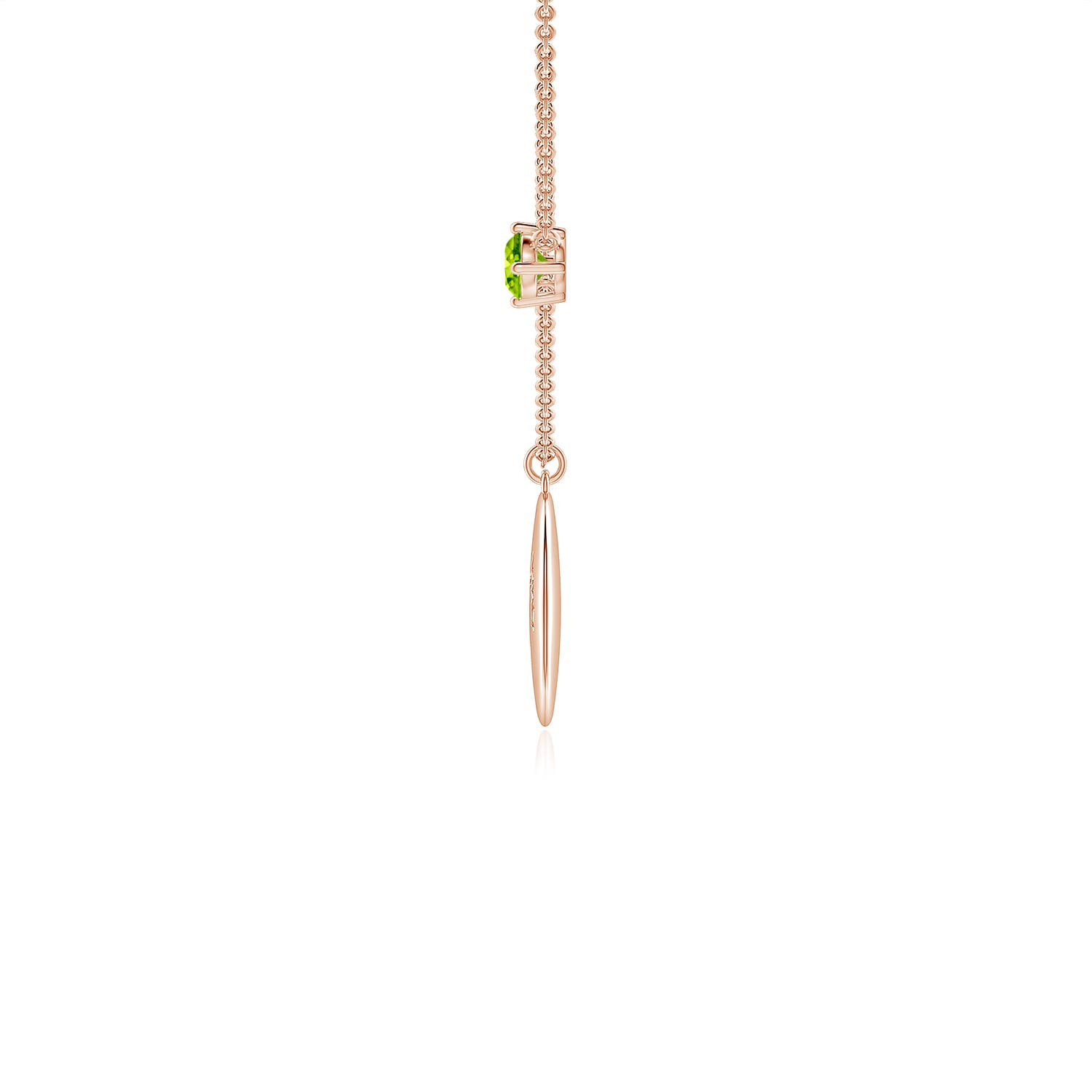 AAA - Peridot / 0.38 CT / 14 KT Rose Gold