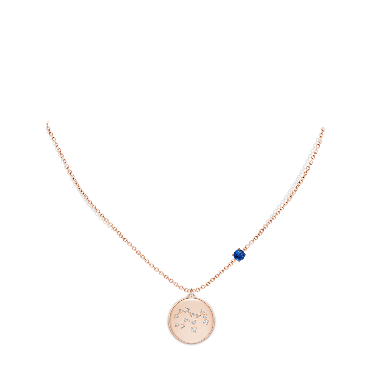 AAA - Blue Sapphire / 0.41 CT / 14 KT Rose Gold