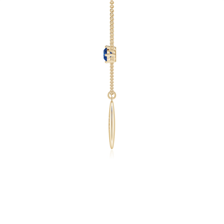 4mm AAA Sapphire Virgo Constellation Medallion Pendant in Yellow Gold side-1