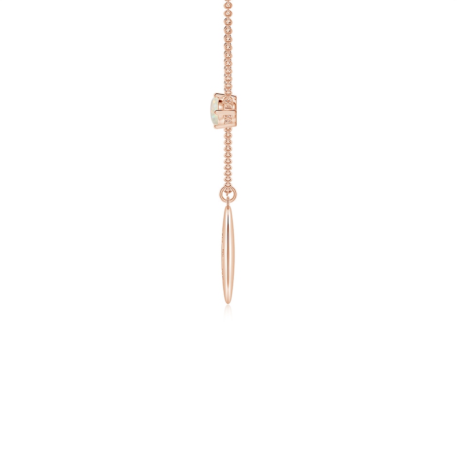 4mm AAA Opal Libra Constellation Medallion Pendant in Rose Gold side-1