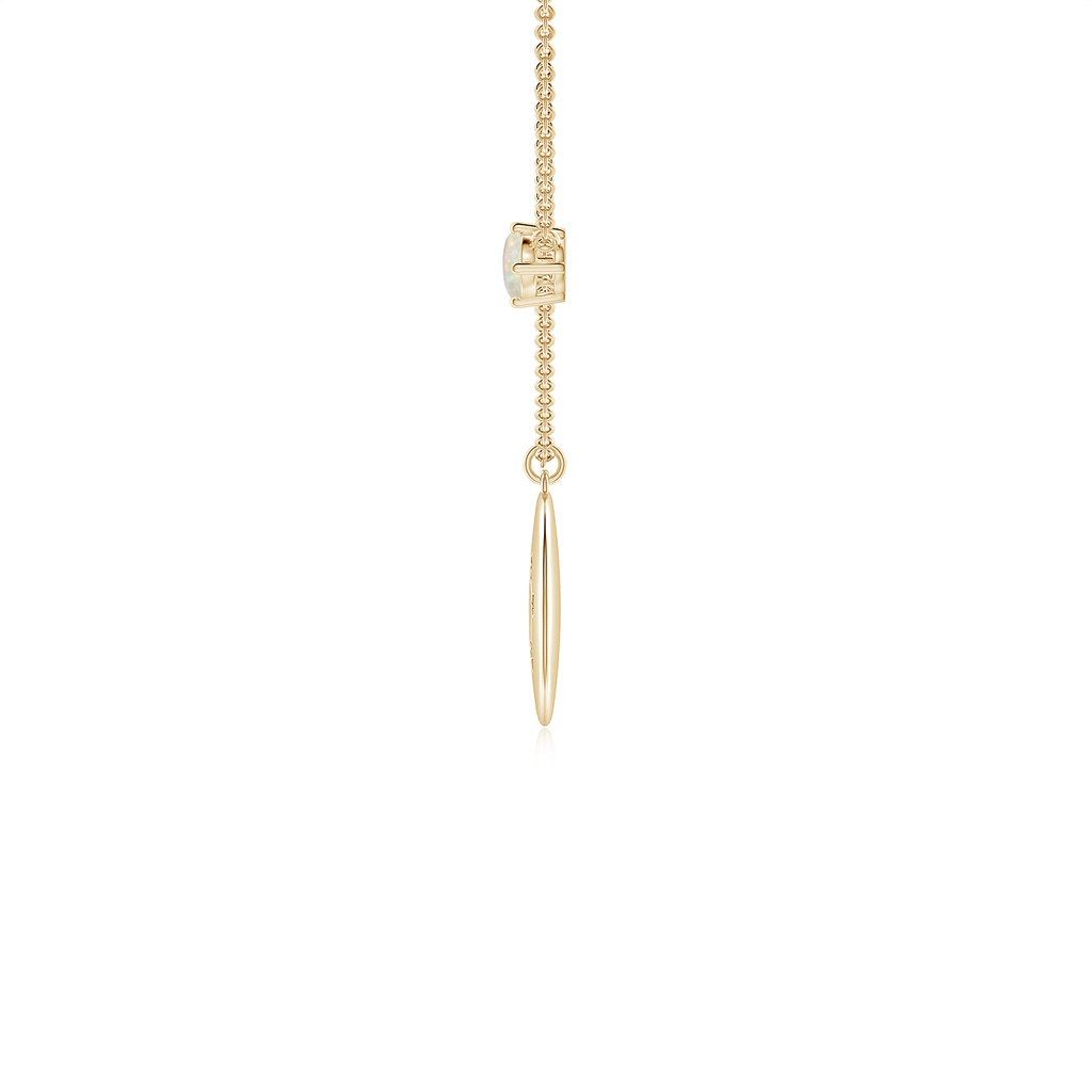 4mm AAA Opal Libra Constellation Medallion Pendant in Yellow Gold - side_1