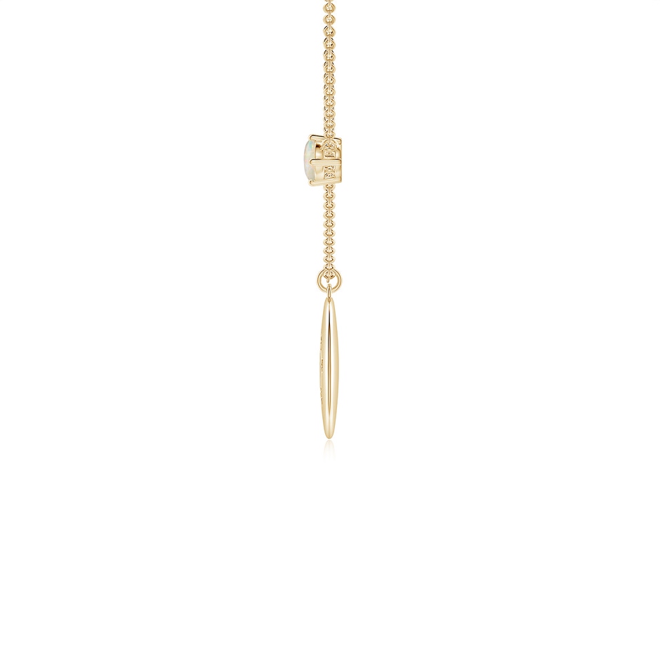 4mm AAAA Opal Libra Constellation Medallion Pendant in 9K Yellow Gold side-1