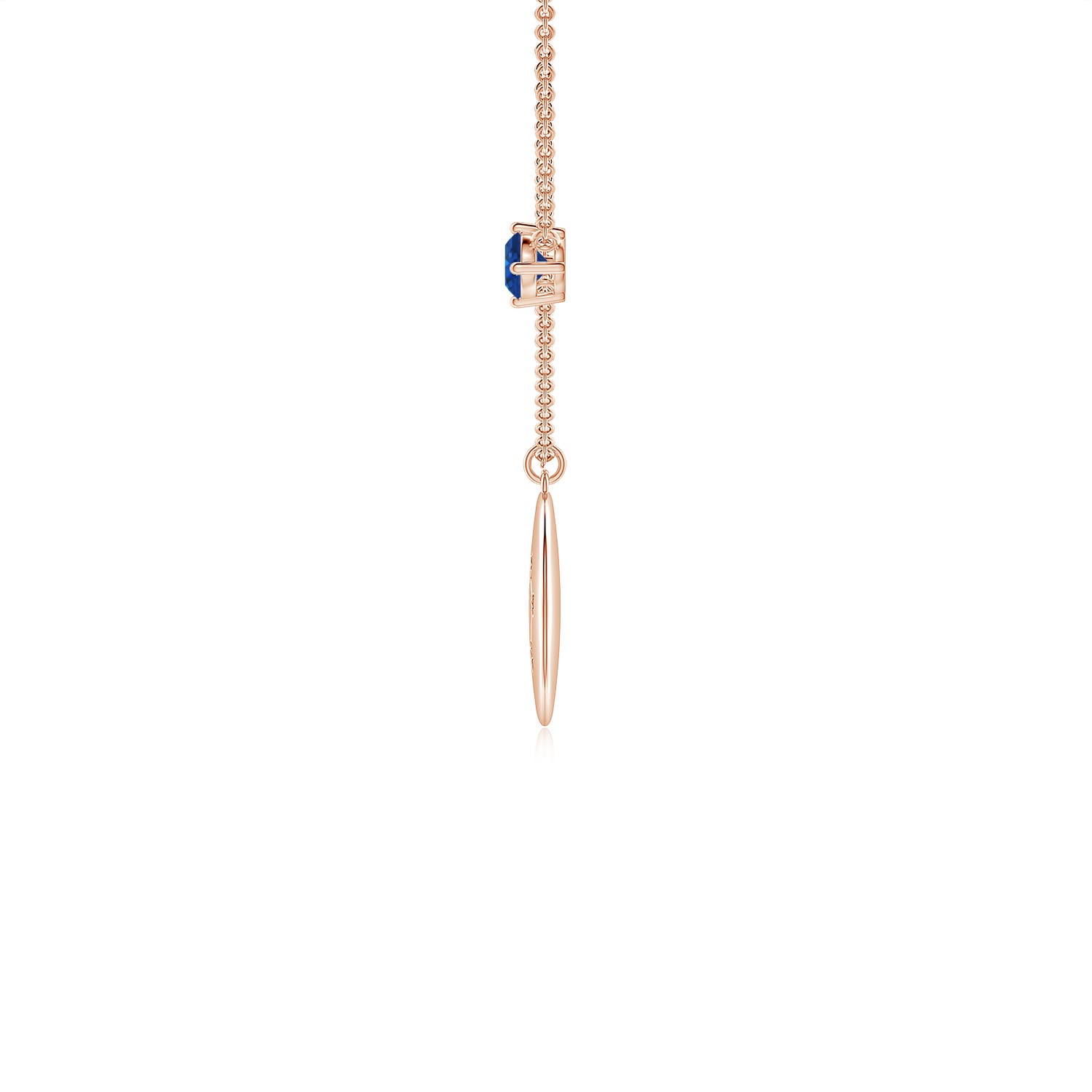 AAA - Blue Sapphire / 0.36 CT / 14 KT Rose Gold