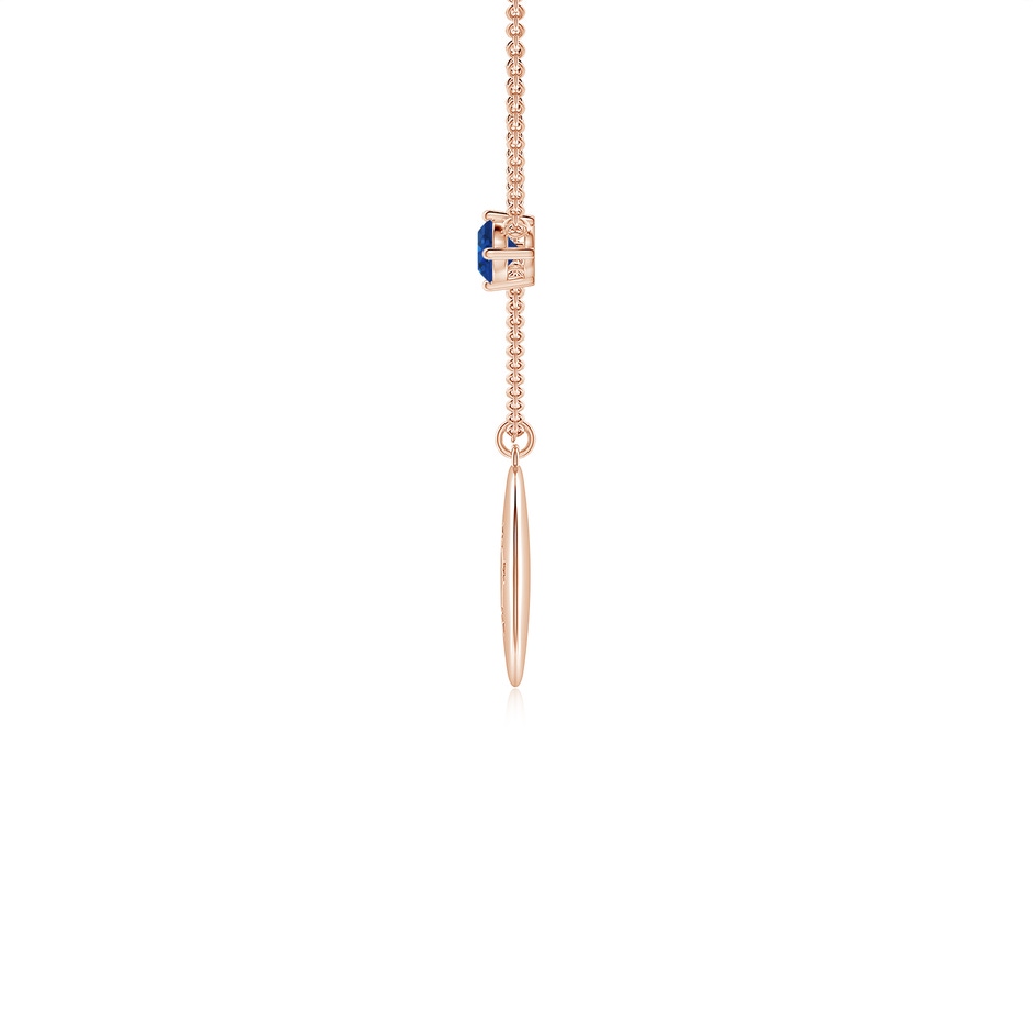 4mm AAA Sapphire Libra Constellation Medallion Pendant in Rose Gold side-1