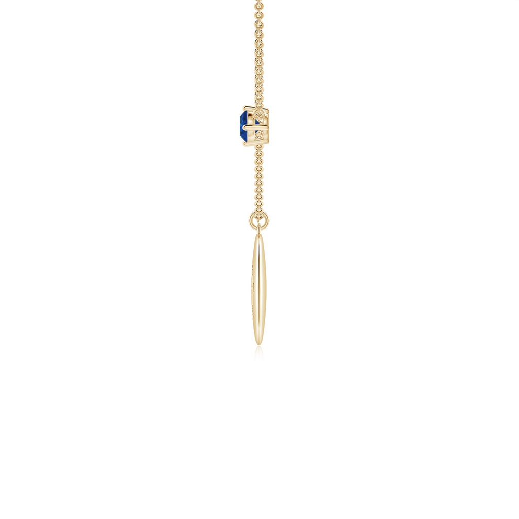 4mm AAA Sapphire Libra Constellation Medallion Pendant in Yellow Gold - side_1
